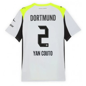 Borussia Dortmund Yan Couto #2 Segunda Equipación 2025-26 Manga Corta